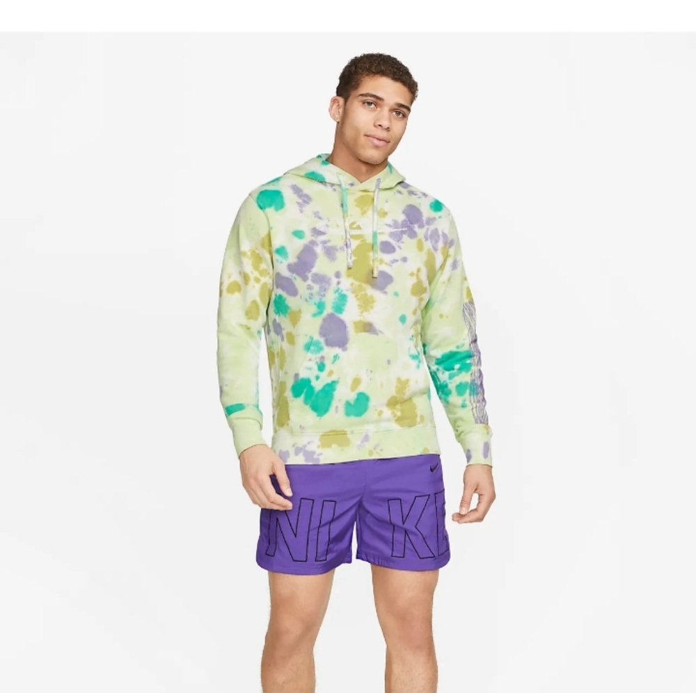 Nike Mens Size Large Pullover flece Ice - dye hoodie New
